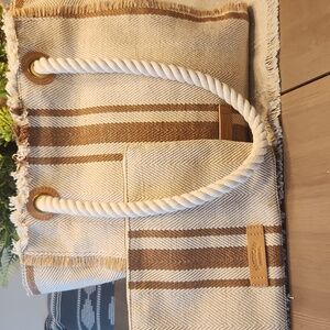 American Leather Co. Canvas Tote and Wristlet